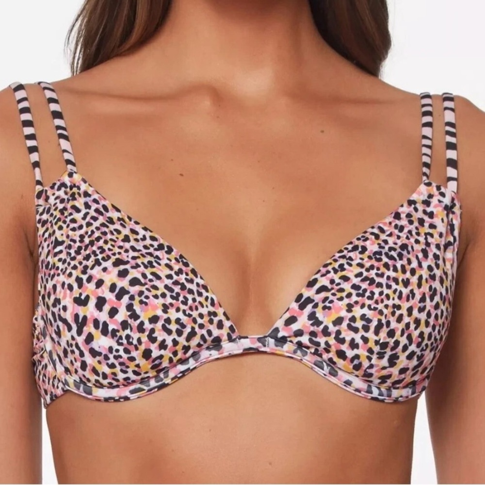 Sanctuary Multicolor Leopard Print Bra